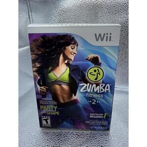 Wii Zumba Fitness 2 (Nintendo Wii, 2011) CIB‎ With Belt and Box
